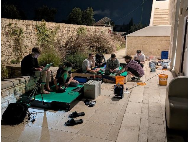 Roboter Testen in Teamunterkunft - RoboCup EM in Bari